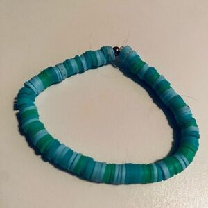 Blue and Green Beaded Bracelet
